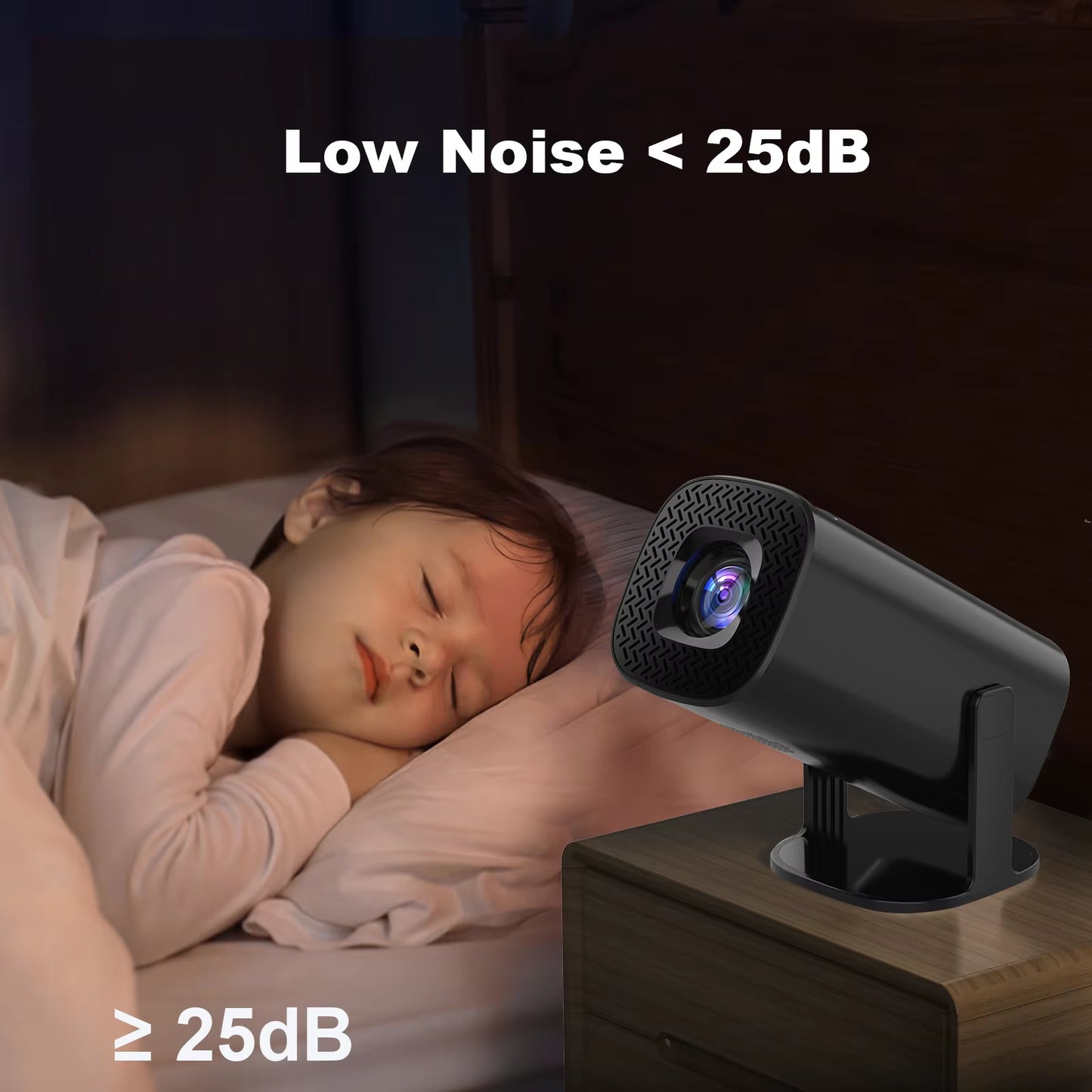 Mini Projector Android 11 Wifi6 Support 4K 1080P Projector 2.4G&5G Wifi 1280*720P Smart Home Cinema Portable Projector