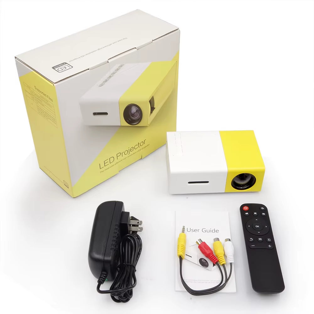 Mini Projector YG300 Pro LED Supports 1080P Full HD Portable Laser Audio HDMI USB Video Projector